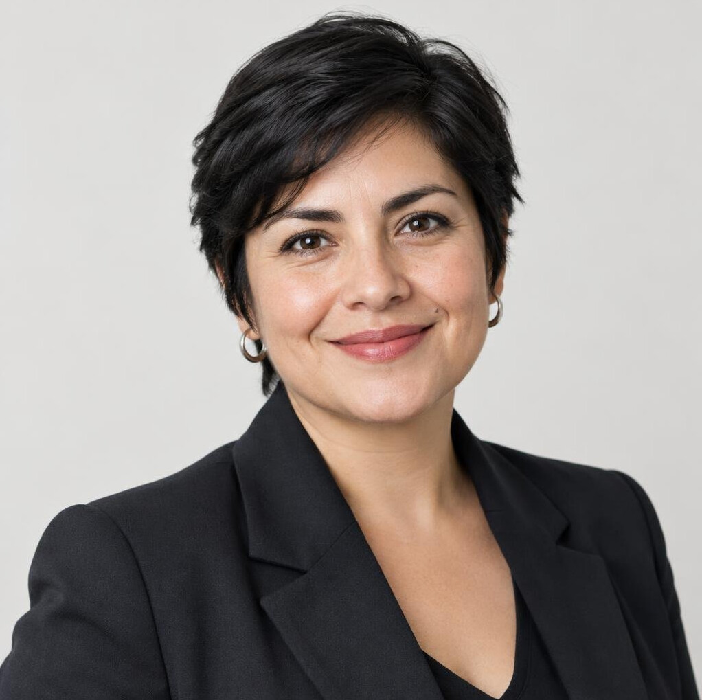 Portrait of a confident Latina businesswoman with dark hair